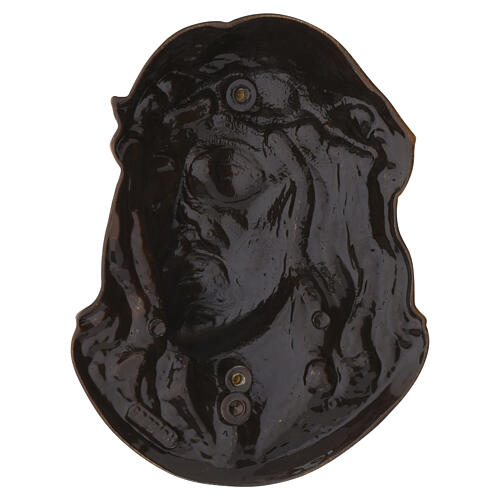 Placa Jesus coroa de espinhos em bronze para exterior 3