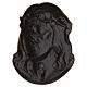 Bronzed outdoor plaque of Christ with crown of thorns s3