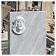 Placa rosto de Cristo coroa de espinhos esmaltada branca para exterior s2
