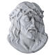 Christ Face Cemetery Plaque with Carrara Marble-Effect Finish for Outdoors s1