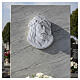 Christ Face Cemetery Plaque with Carrara Marble-Effect Finish for Outdoors s2