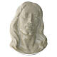 Outdoor wall bas-relief plaque with bust of Christ, Botticino marble effect s1