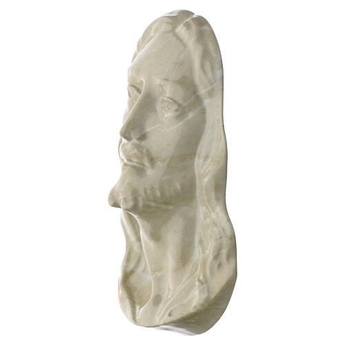 Outdoor Applied Plaque: Bust of Christ in Botticino Marble-Effect 3
