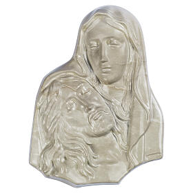 Pietà plaque for outdoor with Botticino marble finish