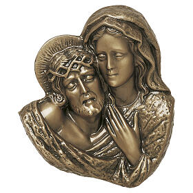 Bronze wall plaque of the Pietà for outdoor use