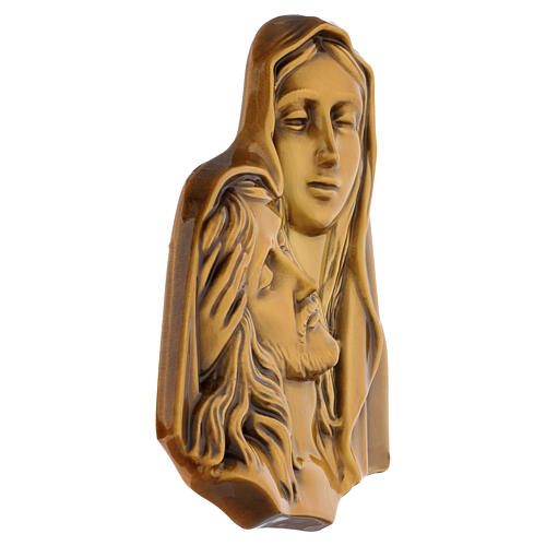 Tablica ścienna „Pietà” w wykończeniu brązowym - płaskorzeźba 3