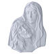 Plaque applicative Pietà avec la Vierge et le Christ finition blanche pour l'extérieur s1