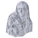 Pietà wall plaque with Our Lady and Jesus Christ, Carrara marble finish, for outdoor use s1