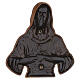 Reliefplakette mit der Halbfigur des Heiligsten Herzens Jesu aus Bronze im Flachrelief für den Außenbereich s3