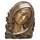 Placa Virgen en el rosal bronce colores para exterior s1