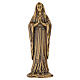 Placa Nossa Senhora de Lourdes bronzeada para exterior 26x10 cm s1