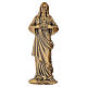 Placa Sagrado Corazón de Jesús bronceada para exterior bajorrelieve 26x10 cm s1