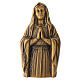 Reliefplakette Gottesmutter von Lourdes im Flachrelief aus Messing in bronzefarbener Ausführung für den Außenbereich 15x8 cm s1
