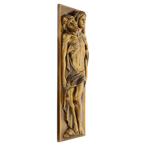 Pietà bronze-finish wall plaque, 20x6 in 5