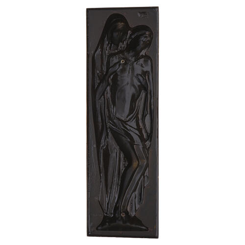 Pietà bronze-finish wall plaque, 20x6 in 7