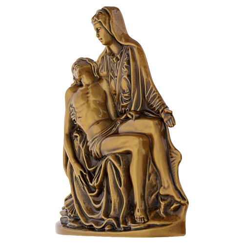 Tablica nagrobna Pietà w stylu Michała Anioła - na zewnątrz, wykończenie brązowe 3