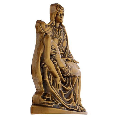 Tablica nagrobna Pietà w stylu Michała Anioła - na zewnątrz, wykończenie brązowe 4