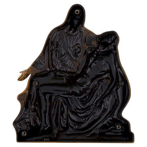 Tablica nagrobna Pietà w stylu Michała Anioła - na zewnątrz, wykończenie brązowe 5