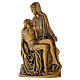 Placa funerária Pietà de Michelangelo para exterior com acabamento em bronze s3