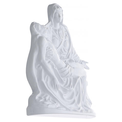 Michelangelo's Pieta Wall Plaque with White Finish 4