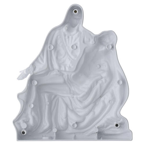 Michelangelo's Pieta Wall Plaque with White Finish 5