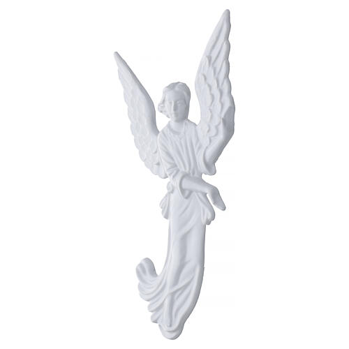 Angel in flight wall plaque, white finish 3