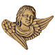 Placa anjo asas voltadas para a direita em bronze para exterior 14x16 cm s1