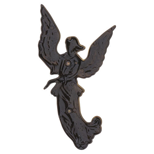 Placa ángel mirando a la derecha bronceada para exterior 3