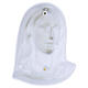 Classic white enamel Virgin Mary wall plaque for outdoor use s3