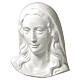 Plaque visage de la Vierge classique en émail blanc pour extérieur s1