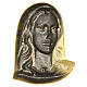 Golden Virgin Face Plaque for Outdoor Wall Installation, Looking Left s3