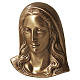 Bronzed outdoor plaque of Our Lady, facing right s1