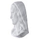 Outdoor wall plaque with face of Our Lady, Carrara marble finish, for tombstones s3