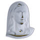 Outdoor wall plaque with face of Our Lady, Carrara marble finish, for tombstones s4
