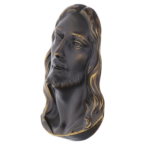 Christ wall plaque, brown patina finish 3