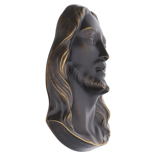 Christ wall plaque, brown patina finish 4