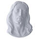 Christ Face Wall Plaque with White Low-Relief Finish s1