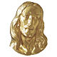 Plaque visage Jésus dorée 18x12 cm extérieur s1