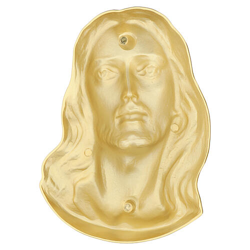 Golden Face of Jesus Plaque 18x12 cm for Outdoor Use 3