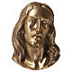 Plaque visage du Christ classique bronze pour extérieur s1