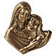Polished bronze Pietà plaque for outdoor s1
