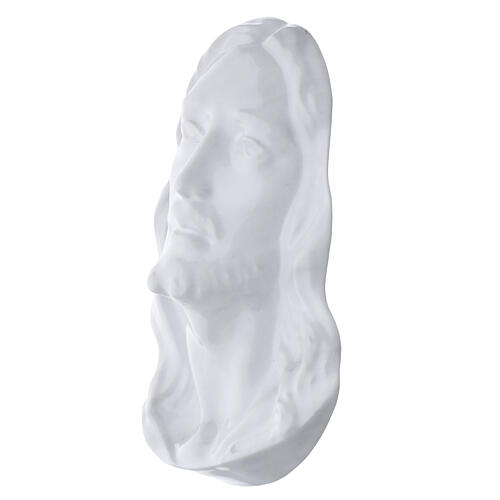 Wall-mounted funeral Christ plaque with Carrara marble finish 3