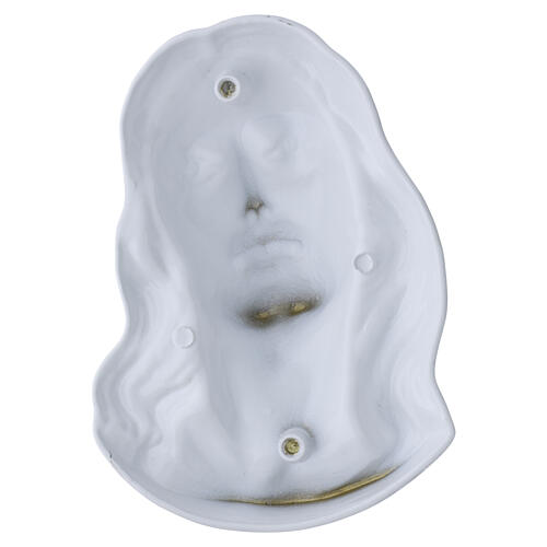 Wall-mounted funeral Christ plaque with Carrara marble finish 4