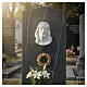 Christ Face Cemetery Plaque with Carrara Marble-Effect Finish s2