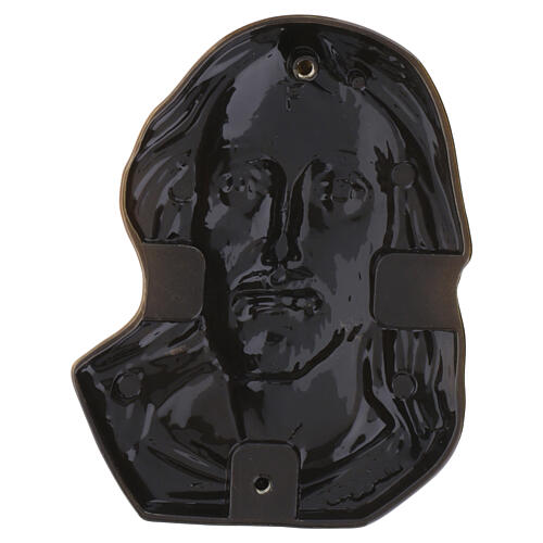 Bronzed outdoor plaque, Jesus face, 4x3 in 3