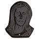 Plaque visage de la Vierge avec voile bronze pour extérieur 11x8 cm s3