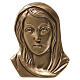 Placa de rosto da Virgem com véu efeito bronze para exterior 11x8 cm s1
