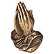 Clasped hands bronze plaque for outdoor use s1