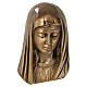 Placa rostro Virgen bronceada para exterior 10x6x4 cm s1