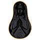 Wall-mounted grave plaque of the Virgin Mary with clasped hands bronze finish s4